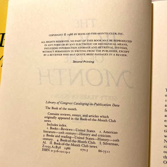 THE BOOK OF THE MONTH 60 YEARS OF BOOKS in AMERICAN LIFE - Picture 6 of 7